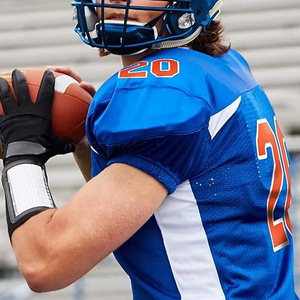 Customized Men's American Football Jersey Plus Size Short Sleeves Breathable Quick Dry 100% Polyester Sublimation Printing - Product Image 2