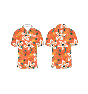 เสื้อโปโลพิมพ์ลายดอกไม้เขตร้อนแบบกำหนดเอง แขนสั้น สวมใส่สบาย เหมาะสำหรับกอล์ฟ เทนนิส ชุดทีมฤดูร้อน - Product Image 1