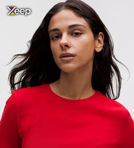 เสื้อยืดออกกำลังกายผู้หญิง XEEP แบบสบายๆ น้ำหนักเบา ทรงหลวม แขนสั้น ระบายอากาศดี คอวี ปักลายตัวอักษร - Product Image 4