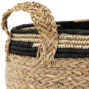 Juego de 3 cestas hechas de algas marinas y algodón. Cesta de almacenamiento hecha a mano. Venta al por mayor. Ecológico. Hecho en Vietnam. - Product Image 4