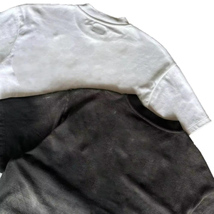 Casual Men's Boxy Cropped t Shirt Custom Plus Size Men's <b>Plain</b> <b>White</b> T-shirt Summer Heavyweight Drop Shoulder <b>Tee</b> Shirt - Product Image 5