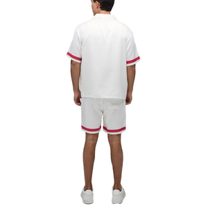 Ensemble T-shirt et short en coton tricoté de haute qualité pour homme, style décontracté, streetwear d'été, respirant, vêtements de sport et de fitness - Product Image 4