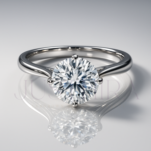 Certified Round Cut Moissanite Diamond Solitaire <b>Ring</b> for Women Silver Gold Rose Gold Options Free Delivery Elegant Fine Jewelry - Product Image 1