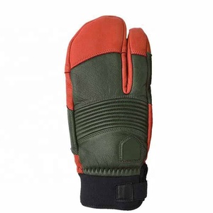 Best Quality 2026 New Design Cowhide Leather Men and Women Sports Warm Snow <b>Ski</b> Mittens and Gloves Set - Product Image 2
