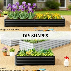 Fioriera rialzata nera per giardino, vasi e fioriere, cassetta per la semina - Product Image 3