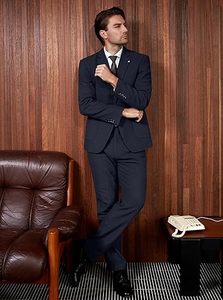 Traje de boda para hombre, elegante, pantalón y chaqueta, corte ajustado, esmoquin para novio. - Product Image 2