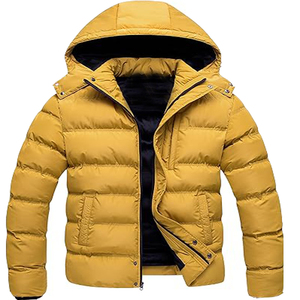 Chaquetas acolchadas ligeras para hombre con capucha desmontable, resistentes al agua, abrigos casuales de invierno, chaqueta de esquí con capucha y aislamiento. - Product Image 5
