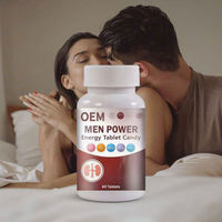Capsules d'amélioration masculine à base de plantes, capsules de soutien énergétique à la formule Maca, durée de conservation de 2 ans, stimulent la vitalité.