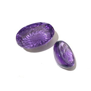 Améthyste naturelle taille ovale certifiée IGI, pierres précieuses de haute qualité en vrac pour la fabrication de bijoux - Product Image 2