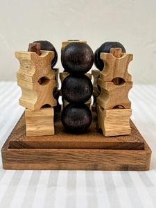 Juego de Tic Tac Toe de Madera, Juego de Mesa de Madera Hecho a Mano, Rompecabezas de Madera, Tic Tac Toe para Mesa de Centro - Product Image 4