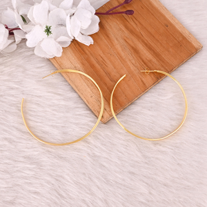 Pendientes de Aro de Latón Sencillos, Joyería Moderna Minimalista para Mujer, Pendientes de Aro de Latón de Alta Calidad, Pedido al por Mayor - Product Image 2