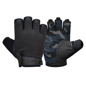 Leather Fingerless Weightlifting Gloves Anti-Slip Hand Grips Padded Palm for Gym Bodybuilding Training - Product Image 1