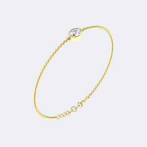 0.70CTW Oval Cut Lab Grown Diamond Station <b>Bracelet</b> for Women in 9K Gold Plated Luxury IGI Certified - Product Image 6