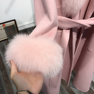 Women's Thick Faux Fur <b>Coat</b> With Fur Trim Winter Warm Outerwear Solid Color Oem Service Finished Product - Product Image 4
