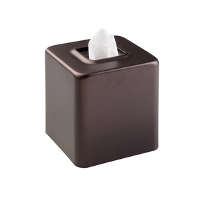 Acrylic Tissue Box Holder Square Base Free Standing Dark Bronze Finish Decorative <b>Cover</b> for Bathroom Home Decor - Product Image 1