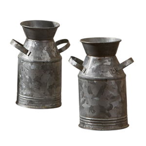 Porte-ustensiles vintage en métal galvanisé avec poignée en bois, organiseur de couverts pour la cuisine, pour la maison et l'hôtellerie - Product Image 6