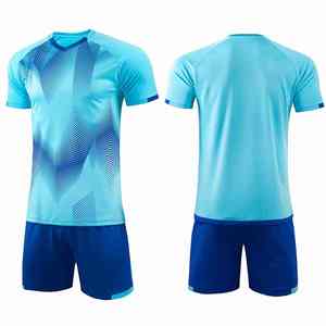 Ensemble de maillots de football pour hommes au design tendance, 100% polyester, impression par sublimation, col en V, séchage rapide et antibactérien - Product Image 5
