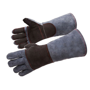 Gants de soudure en cuir, résistants à la chaleur et au feu, mitaines pour barbecue, four, grill, cheminée, TIG, MIG, cuisson, fourneau, poêle, support de casserole - Product Image 1