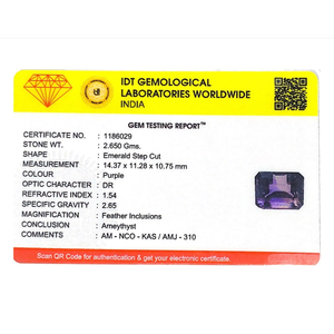 Certified Natural Amethyst 13.25 Carat Faceted Heart Cut Loose Gemstone for Fine Jewelry - Product Image 4