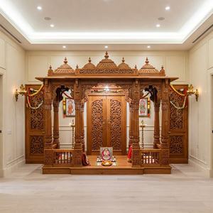 Mueble de Salón de Diseño Tradicional Hecho a Mano en el Sur de la India, con 4 Cajones y Compartimentos, Ahorra Espacio, de Alta Calidad y Duradero, en Madera de Teca - Product Image 5