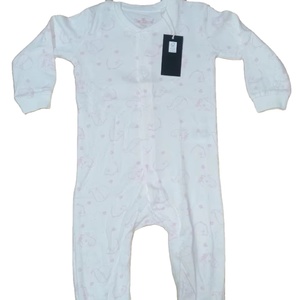 100% algodón Bebé Ropa de dormir Bebé Feetie mameluco Color liso bebé manga larga Mono para recién nacido - Product Image 6