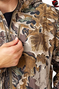 Veste softshell à capuche pour homme, de qualité supérieure, résistante aux intempéries, entièrement zippée, pour la chasse - Product Image 5