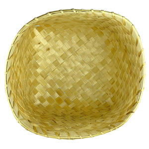 Cesta de Bambú Premium con Fondo Cuadrado, Caja de Almacenamiento, Organizador de Cocina, Contenedor de Alimentos Tejido, Accesorios para el Hogar, Cesto Pequeño para Escritorio - Product Image 3