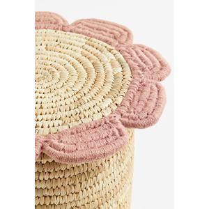 Large Handwoven <b>Rattan</b> Storage Basket Round Bamboo Open-Weave Basket with Handle Rustic Home Organizer for Towels Blankets &Toys - Product Image 4