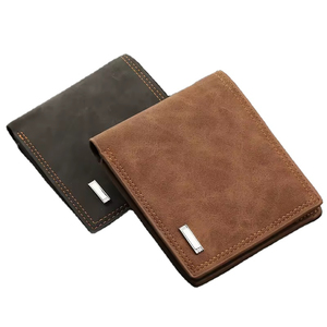 Personalized Genuine Leather <b>Wallet</b> Handmade Slim Bifold Open Fold Closure Short Length Eco-Friendly Unisex <b>Cash</b> Royal Fashion - Product Image 1