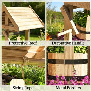 Vaso dei Desideri in Legno Naturale, Bellissima Collezione di Fioriere e Vasi per Piante - Product Image 2