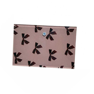 Cute <b>Bow</b> Pattern Solid Eco-Friendly Pink Acrylic Professional Rectangle Magnetic Eyelash Extension <b>Holder</b> Palette Custom Logo - Product Image 5
