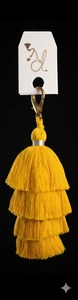 Classic Yellow <b>Key</b> <b>Tassel</b> With Layered Fringe <b>For</b> Car <b>Keys</b> And Accessories - Product Image 3