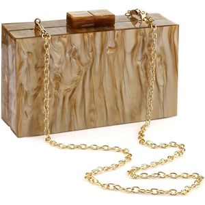 Pochette de soirée en résine artisanale de luxe pour femmes, décoration de table pour mariage et fête - Product Image 2