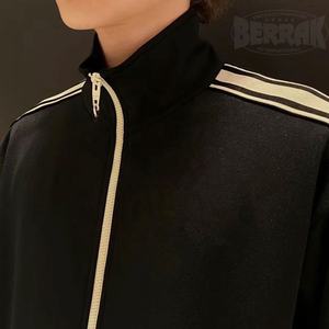 Macheda-costume de sport rétro pour Couple, nouvelle collection automne et hiver, costume de sport décontracté, classique, noir et blanc, avec sangles cousues, homme et femme, 2021 - Product Image 2