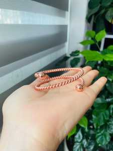 Belladec Handcrafted Twisted <b>Copper</b> Wrap Bracelet Adjustable Open Cuff Elegant Artisan Fashion Jewelry Vintage Pure <b>Copper</b> - Product Image 5