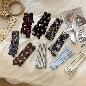 ผ้าพันคอไหมยาวสไตล์เกาหลี ผ้าพันคอเส้นเล็กอเนกประสงค์ ผ้าผูกเอวริบบิ้นยาว Y2k ผ้าพันคอไหมสำหรับผู้หญิงสำหรับฤดูร้อน - Product Image 3