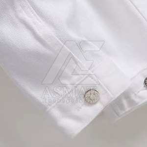 Chaqueta de Mezclilla para Hombre, Color Sólido, Informal, Chaqueta de Jeans Blanca, Elegante y Cómoda para Uso Diario 2026 - Product Image 3