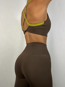 Soutien-gorge de sport push-up sans couture personnalisé pour femme – Haut de yoga rembourré à dos croisé, vêtement de sport et de fitness - Product Image 5