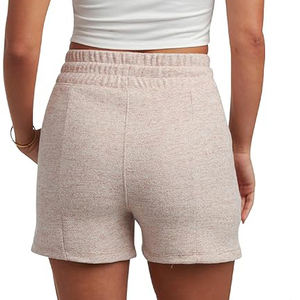 Shorts en polaire fendus sur le côté pour femme, ourlet ventilé, taille haute, poches latérales, cordon de serrage, taille élastique, coupe décontractée, vêtements de sport - Product Image 5