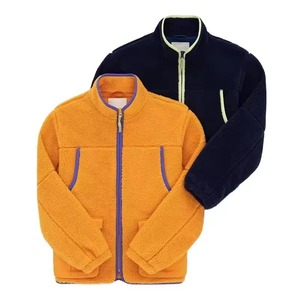 Custom Design Stand Collar Denim Waterproof Winter <b>Jacket</b> for Men Winter Sherpa <b>Fleece</b> <b>Lining</b> Fur Breathable Front 100% Cotton - Product Image 1