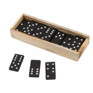 Juego de Dominó de Madera Premium con Puntos de Colores, Dominós Dobles 6 con Estuche de Madera, Juegos de Mesa Clásicos, Regalo para Familiares, Niños, Juguete Educativo - Product Image 1