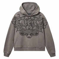 Sweat-shirt à capuche personnalisé de haute qualité pour hommes, DTG, DTF, sublimation, strass, streetwear décontracté, vêtements de mode pour l'extérieur