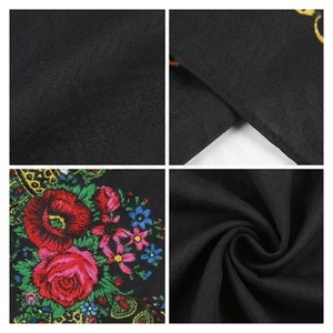 Customize Women's Square 100% <b>Silk</b> Scarf Digital Printed Floral Elegant Multi-Functional Fashion Accessory All Seasons - Product Image 4