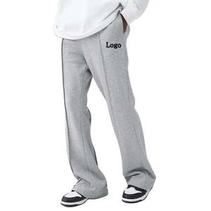 Pantalon de jogging évasé décontracté pour homme, qualité supérieure, taille élastique, coupe évasée, personnalisable, 2026 - Product Image 1
