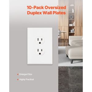 Copri Prese Elettriche a 1 Posto, Infrangibili e Resistenti agli Urti, in Policarbonato Termoplastico, Confezione da 10, Misura Standard - Product Image 2