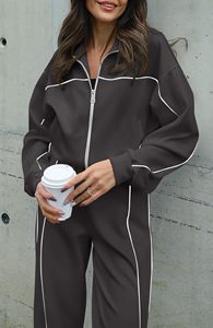 Conjunto Deportivo de 2 Piezas para Mujer, Sudadera con Cierre y Pantalones Jogger, Venta al Por Mayor OEM - Product Image 3