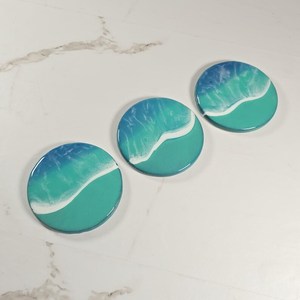Epoxy Resin <b>Coaster</b> With <b>Blue</b> Color Epoxy Resin <b>Coaster</b> Unique Design tableware <b>coaster</b> Industrial Quality - Product Image 3