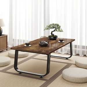 Modern Minimalist Coffee <b>Table</b> Off-White Wood Center <b>Table</b> with T-Shape Cross Base Large Rectangular <b>Sofa</b> <b>Table</b> for Living Room - Product Image 2
