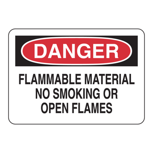 Panneau de signalisation de danger de matériau inflammable et interdiction de fumer pour les laboratoires et les zones industrielles - Product Image 2