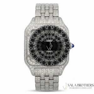 Reloj Cartier Tankk de Dibujos Animados con Diamantes de Cristal, Acero Inoxidable, Resistente al Agua, para Mujer, Caja Cuadrada de Oro Blanco de 30 mm, Cuarzo Analógico - Product Image 2